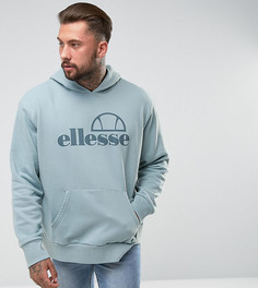 Оверсайз-худи синего цвета с большим логотипом Ellesse - Синий
