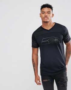 Сетчатая футболка с принтом New Era NFL Seatle Seahawks - Черный
