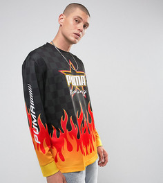Лонгслив с принтом пламени Puma эксклюзивно для ASOS 57659701 - Черный