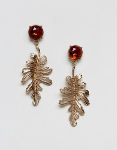 Серьги с камнями ASOS - Золотой