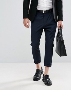 Брюки с укороченными штанинами Selected Homme - Темно-синий