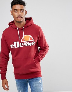 Худи бордового цвета с логотипом Ellesse - Красный