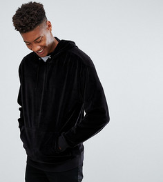 Оверсайз-худи из велюра ASOS TALL - Черный