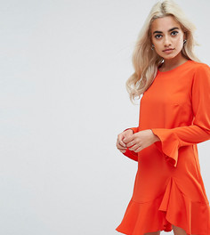 Платье мини с расклешенными рукавами ASOS PETITE - Оранжевый