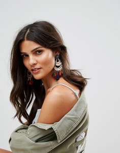Броские серьги с кисточками Glamorous - Мульти