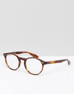 Черепаховые круглые очки с прозрачными стеклами Ray-Ban 0RX5283 2144 51 - Коричневый
