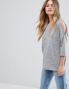 Трикотажный топ New Look - Серый