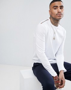Белая лонгслив с логотипом и отделкой Aquascutum Southport - Белый
