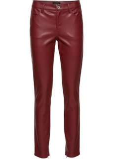 Брюки из искусственной кожи (красный каштан) Bonprix