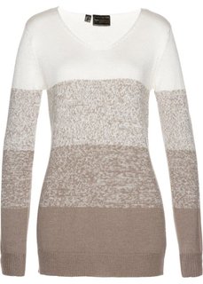 Пуловер с кашемиром (кремовый/натуральный камень) Bonprix