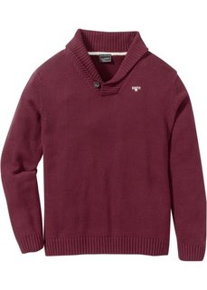Пуловер классического прямого покроя regular fit (бордовый) Bonprix