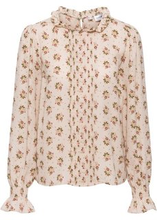 Шифоновая блузка (бежевый в цветочек) Bonprix