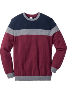 Пуловер Regular Fit (синий/серый/красный) Bonprix