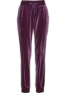 Бархатные трикотажные брюки (цвет бузины) Bonprix