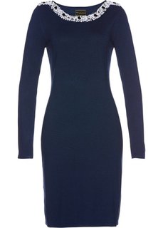 Вязаное платье ПРЕМИУМ (темно-синий) Bonprix