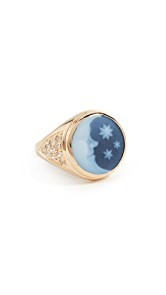 Jacquie Aiche JA Large Moon and Stars Ring