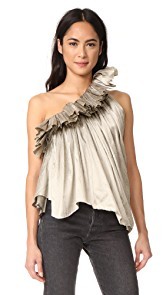 Marques Almeida One Shoulder Frill Top