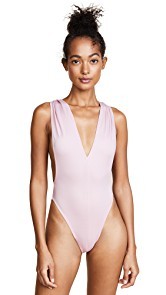 Norma Kamali Marissa V Neck One Piece