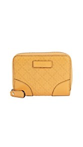 What Goes Around Comes Around Gucci Yellow Diamante Zip Wallet (Previously Owned)