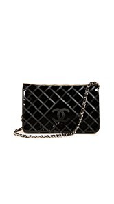 What Goes Around Comes Around Chanel Patent Wallet on a Chain (Previously Owned)