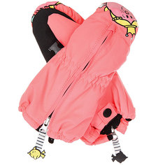 Варежки сноубордические детские Roxy Snowsup Little Neon Grapefruit