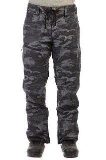 Штаны сноубордические Quiksilver Forest Oak Black Grey Camokazi