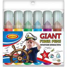 Фломастеры-гиганты "Супер-дети" 6 цветов Limpopo