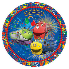 Тарелка бумажная 23 см, 10 шт., Chuggington Росмэн