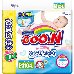 Подгузники ULTRA JUMBO PACK, S 4-8 кг., 104 шт., Goon
