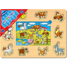 Игра из дерева "Весёлое лото. На ферме", Step Puzzle Степ Пазл