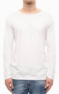 Белая футболка из хлопка с длинными рукавами Drykorn