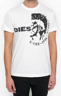 Хлопковая футболка с короткими рукавами Diesel