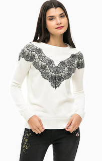 Джемпер с кружевной нашивкой Desigual