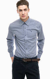 Хлопковая рубашка в клетку Trussardi Jeans