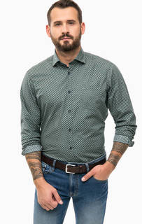 Хлопковая рубашка в горошек Lerros