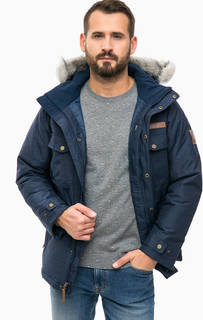 Синяя зимняя куртка с капюшоном Columbia