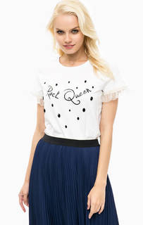 Хлопковая футболка с отделкой камнями Pennyblack