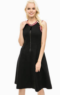 Черное платье без рукавов и с расклешенной юбкой Pennyblack