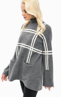 Серый джемпер из шерсти в клетку Pennyblack