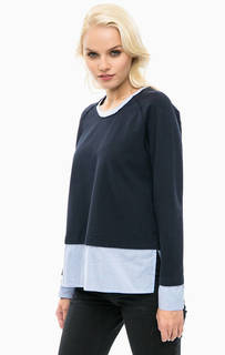 Хлопковый свитшот с контрастными вставками Pennyblack