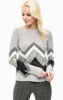 Серый шерстяной джемпер с круглым вырезом Pennyblack