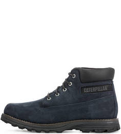 Синие ботинки из нубука Caterpillar