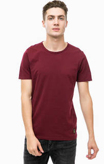 Бордовая футболка из хлопка S.Oliver