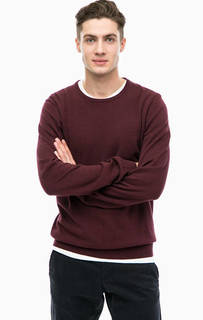 Бордовый джемпер из хлопка S.Oliver