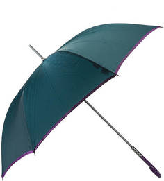 Зеленый зонт-трость с контрастной каймой Zest