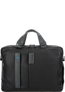 Кожаная сумка через плечо с карманами Piquadro