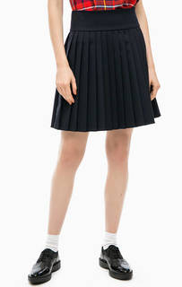 Короткая синяя юбка в складку Tommy Hilfiger