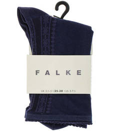 Синие тонкие носки из хлопка Falke