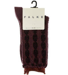 Бордовые носки с высоким содержанием шерсти Falke