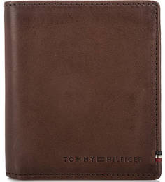 Коричневое кожаное портмоне Tommy Hilfiger